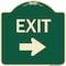 Signmission Parking Lot Exit Right Arrow Heavy-Gauge Aluminum Architectural Sign, 18" L, 18" H, G-1818-23421 A-DES-G-1818-23421 - alternate 1